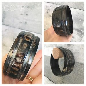 OOAK- natural horn polished bangle bracelet